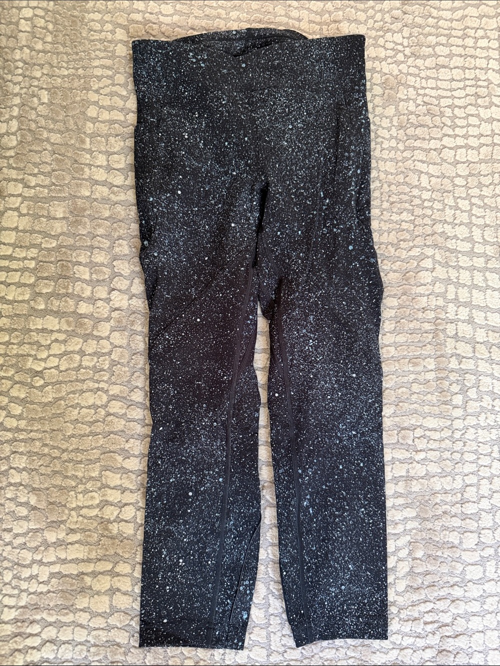 lululemon athletica Black Speckle-Print Performance Leggings